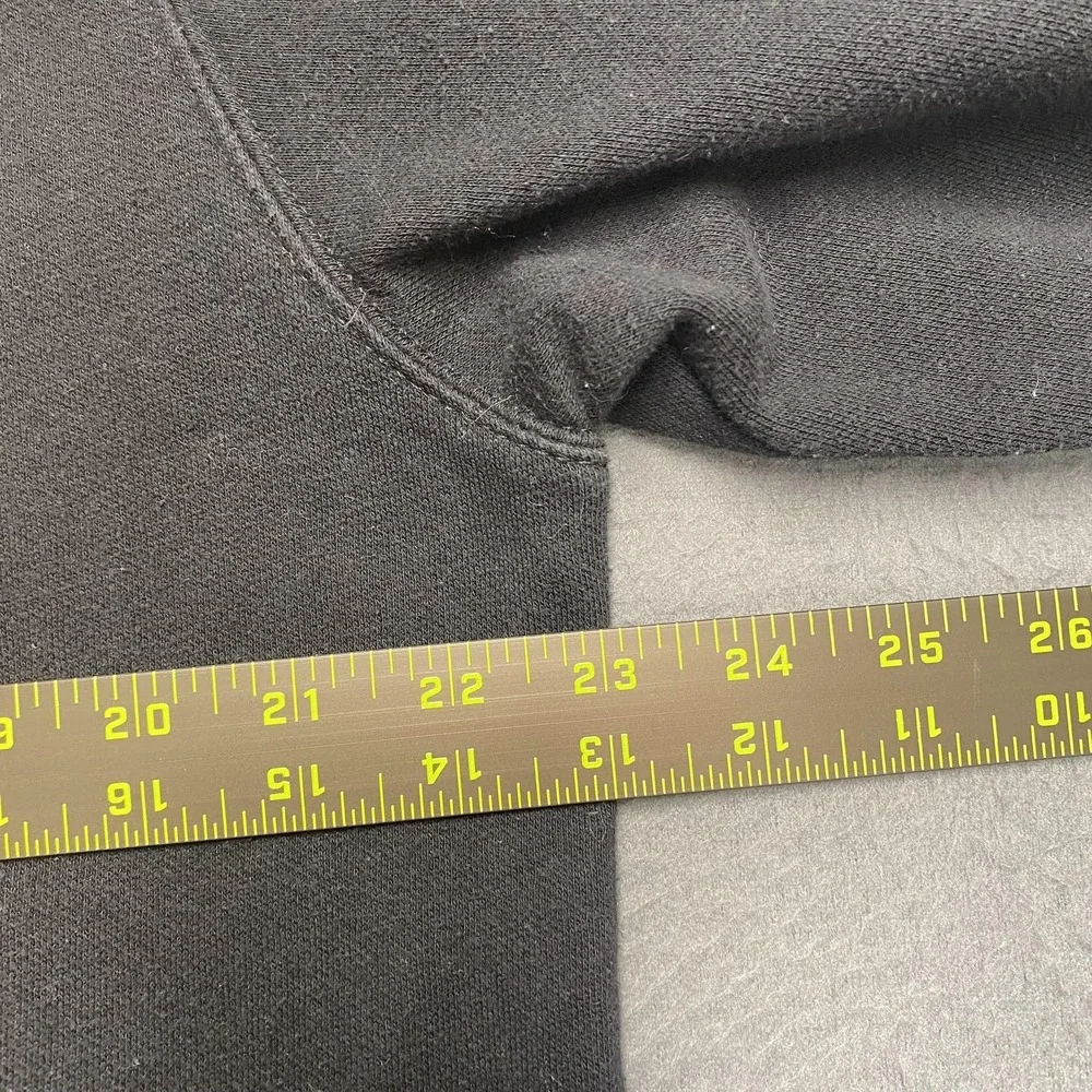 The North Face Hoodie Sweatshirt Mens Large Black‎ Fleece Pullover Back Graphic